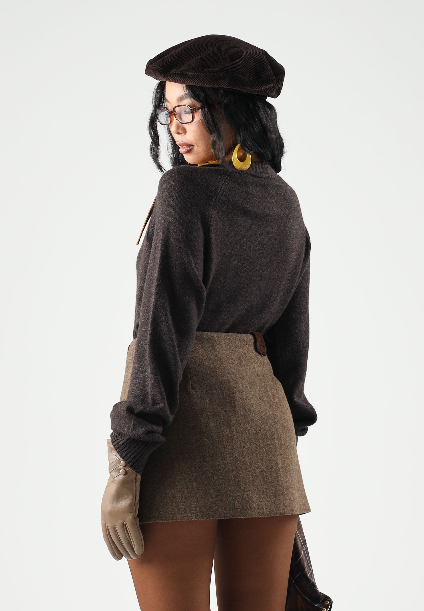 ONLY Pullover ONLPRINCESS marrone da donna con maniche raglan e finiture elasticizzate a costine 15381869 CHTO ONLY 