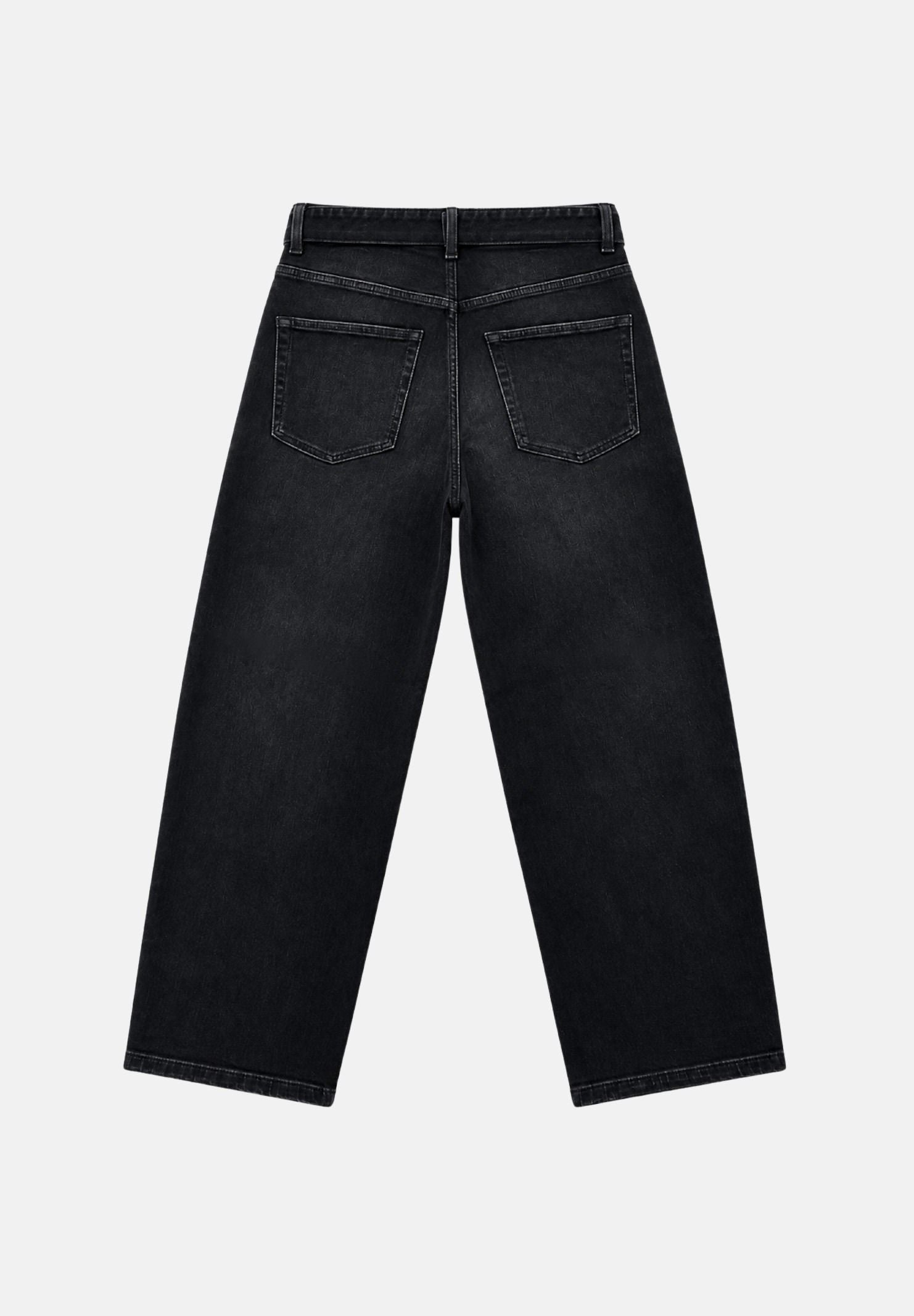 ONLY Jeans FENANDA nero slavato per donna con cintura integrata e linea barrel alla caviglia. 15382421 WA ONLY 