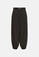 ONLY Pantaloni ONLSUSIE tortora scuro da donna con gamba ampia e fondo raccogliesse 15383650 MOPU ONLY 