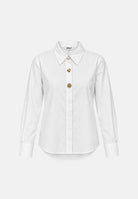 ONLY Camicia manica lunga  KAYLEN CARLY bianca per donna con bottoni gioiello dorati e colletto classico. 15383696 BRWH ONLY 
