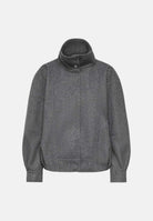 ONLY Cappotto corto ONLASTA HIGH COLLAR Dark Grey Melange grigio scuro da donna, con collo alto, bottoni a pressione e tasche laterali. 15384778 DAGR ONLY 