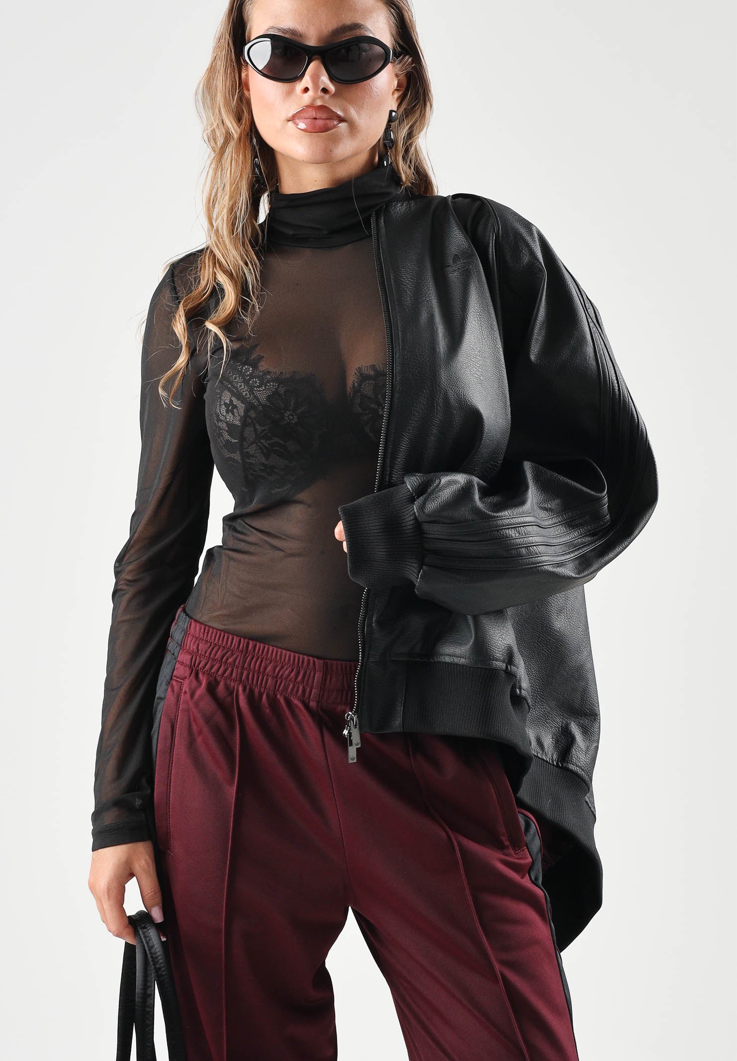 ONLY Body manica lunga ONLOPUS LS GLITTER nero velato  da donna 15384894 BL ONLY 