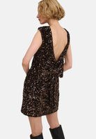 ONLY Abito mini choccolate torte-marrone da donna con pailettes 15386048 CHTO ONLY 