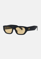 OS SUNGLASSES Occhiali da sole KYOTO, per uomo e donna, con montatura geometrica nera e lenti gialle. OS2074 C02 OS SUNGLASSES 