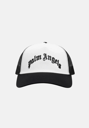 PALM ANGELS Cappello con visiera bianco e nero per uomo e donna con logo BK00CMZ0988 1 PALM ANGELS 