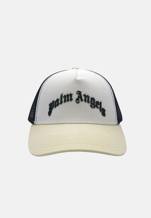 PALM ANGELS Cappello con visiera panna, bianco e nero per uomo e donna con logo BK00CMZ0988 2 PALM ANGELS 