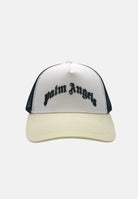 PALM ANGELS Cappello con visiera panna, bianco e nero per uomo e donna con logo BK00CMZ0988 2 PALM ANGELS 
