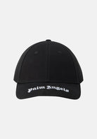 PALM ANGELS Cappello baseball Z1114 Black off white nero per uomo e donna, in cotone, con visiera curva e logo bianco ricamato sulla visiera. BL00COZ1114 V3 PALM ANGELS 