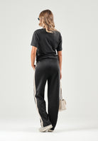 PALM ANGELS Pantaloni CLASSIC TRACK PANTS nero per donna, ragazzi  e bambini con bande laterali a contrasto F6PAJBPA029 110 PALM ANGELS 
