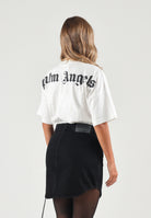 PALM ANGELS T-shirt a manica corta cocco per donna, ragazzi e bambini  con logo sul colletto e maxi stampa posteriore. F6PAJBTH012 412 PALM ANGELS 