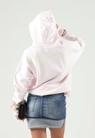 PALM ANGELS Felpa con cappuccio rosa per donna, ragazza e bambina  con tasca a marsupio e logo frontale. F6PAJGHS063 042 PALM ANGELS 