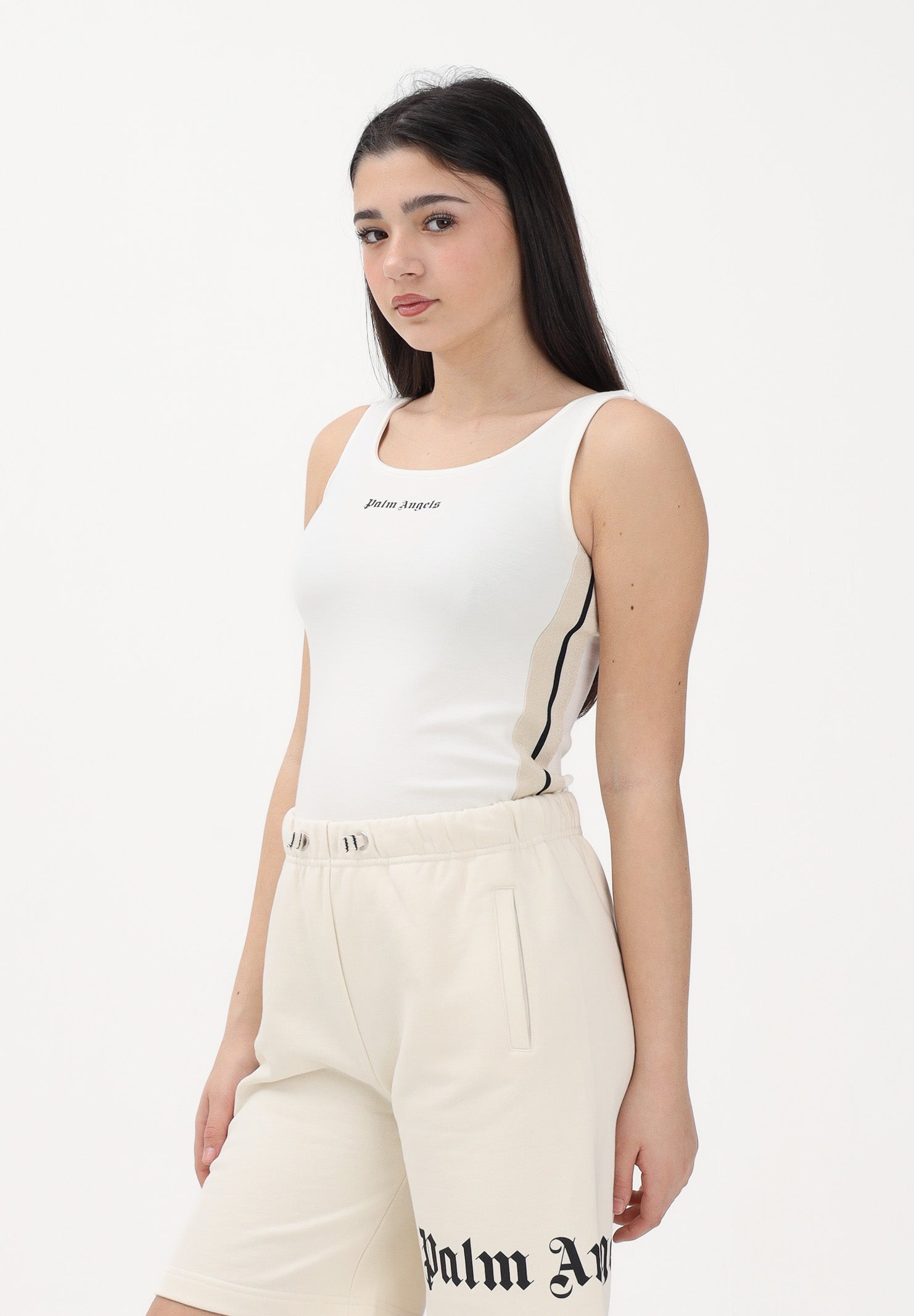 PALM ANGELS Body panna per donna, ragazze e bambine con logo PGBD00CS26FLE001 002 PALM ANGELS 