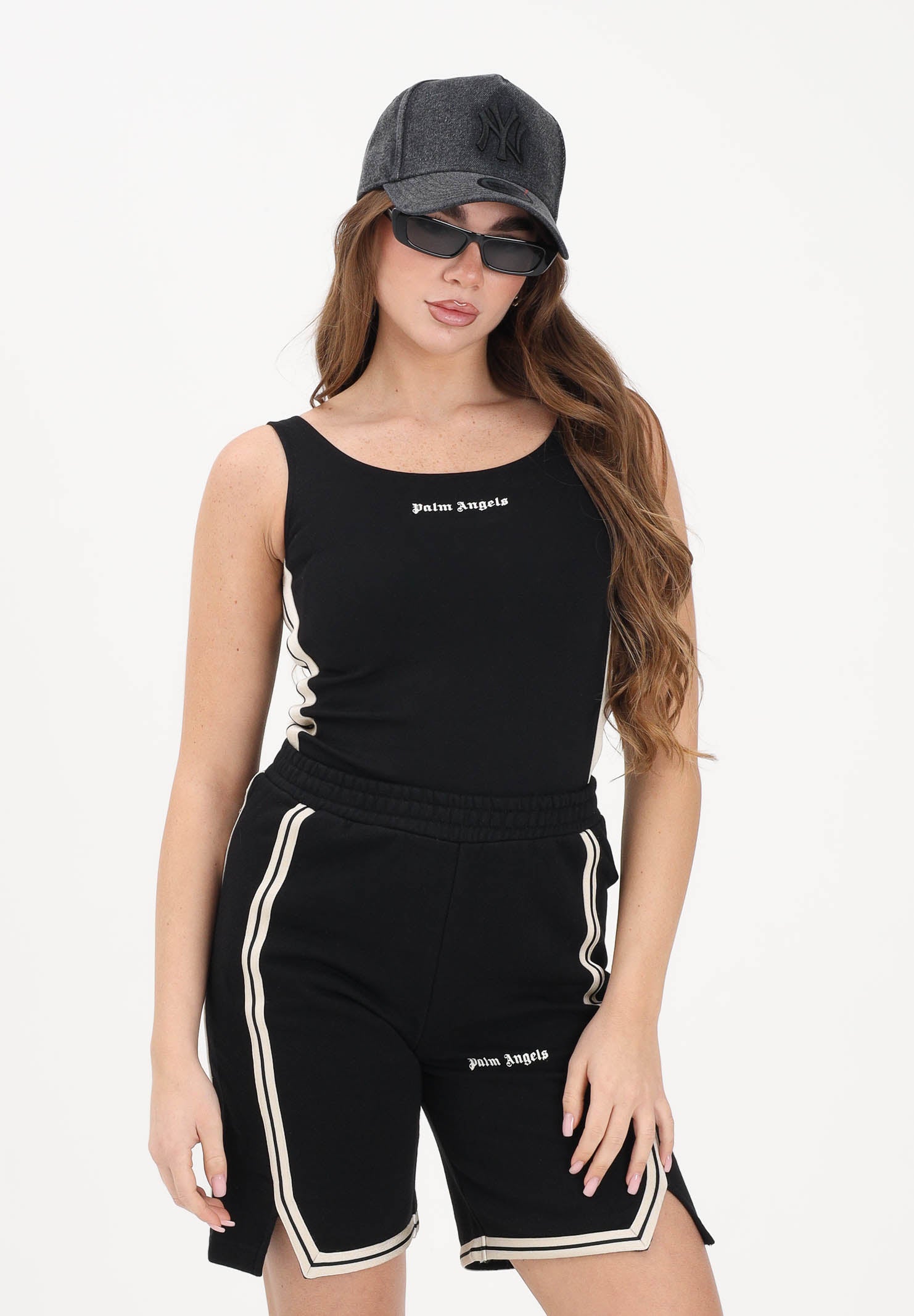 PALM ANGELS Body nero per donna, ragazze e bambine con logo PGBD00CS26FLE001 110 PALM ANGELS 