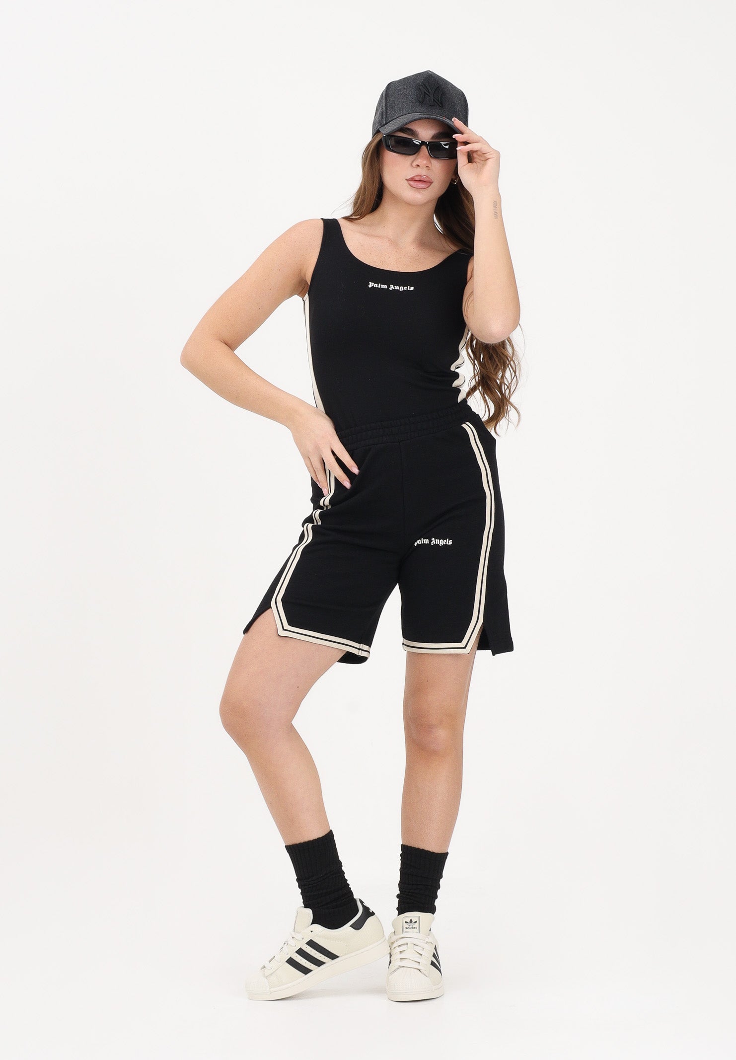 PALM ANGELS Body nero per donna, ragazze e bambine con logo PGBD00CS26FLE001 110 PALM ANGELS 