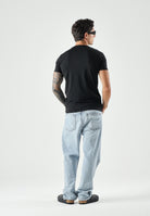 PALM ANGELS  T-shirt manica corta black-nero da uomo, con logo minimal sul petto PLA1UMBTS01BI BL PALM ANGELS 