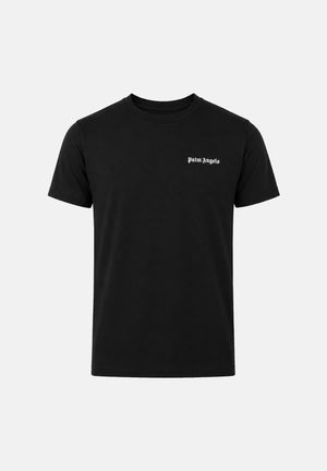 PALM ANGELS  T-shirt manica corta black-nero da uomo, con logo minimal sul petto PLA1UMBTS01BI BL PALM ANGELS 