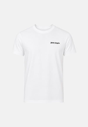 PALM ANGELS  T-shirt manica corta white- bianca da uomo con logo minimal sul petto. PLA1UMBTS01BI WH PALM ANGELS 