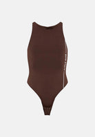 PALM ANGELS Body smanicato, choccolate-marrone da donna con logo laterale PLA1UWBD01SI CH PALM ANGELS 