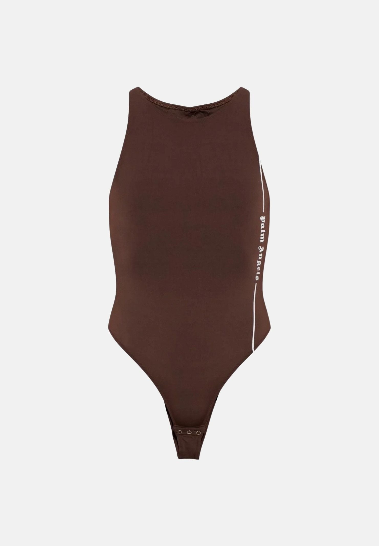 PALM ANGELS Body smanicato, choccolate-marrone da donna con logo laterale PLA1UWBD01SI CH PALM ANGELS 