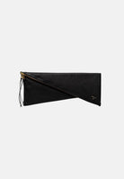 PATRIZIA PEPE Clutch VEDO NON VEDO K103 nera da donna con zip, lacci laterali e logo metallizzato.<BR/> 2B0036L0014 K103 PATRIZIA PEPE 