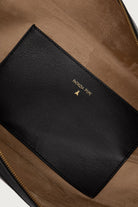 PATRIZIA PEPE Clutch VEDO NON VEDO K103 nera da donna con zip, lacci laterali e logo metallizzato.<BR/> 2B0036L0014 K103 PATRIZIA PEPE 