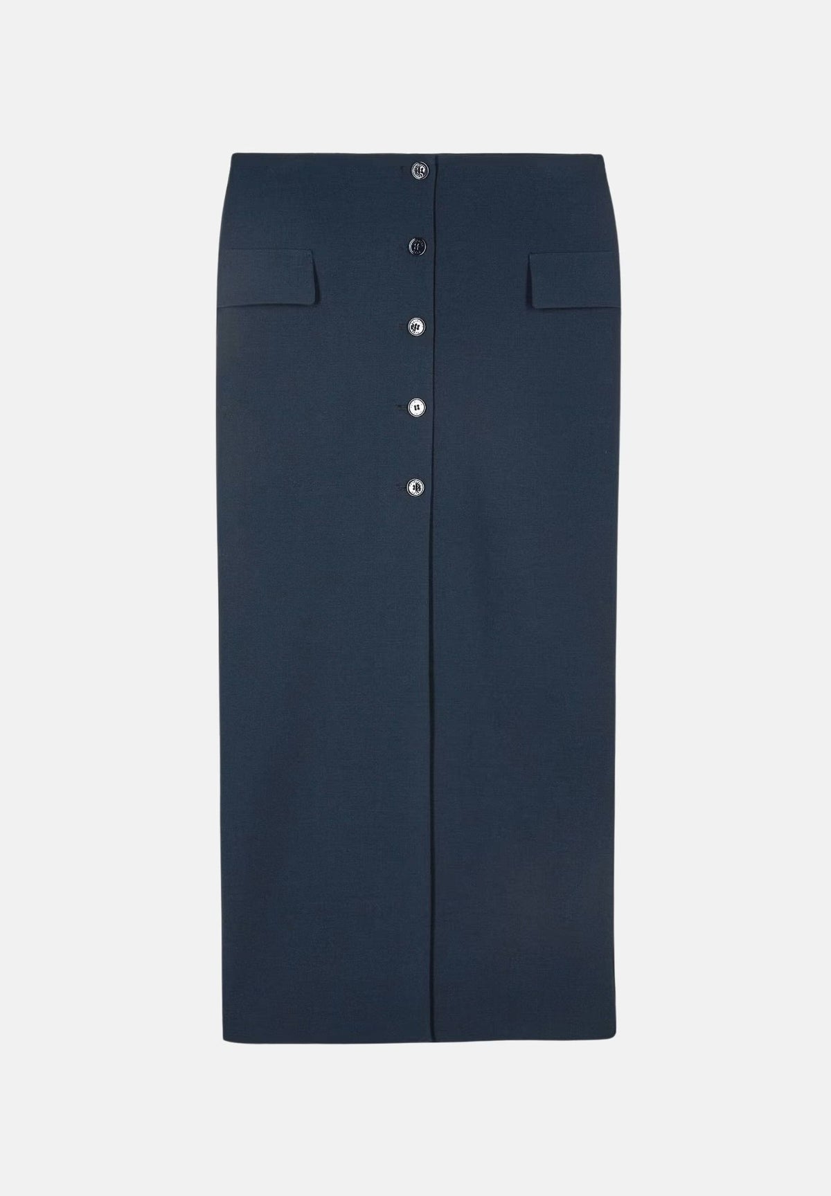 PATRIZIA PEPE Gonna midi nexus blu da donna con bottoncini frontali 2G0013C0273 CB23 PATRIZIA PEPE 