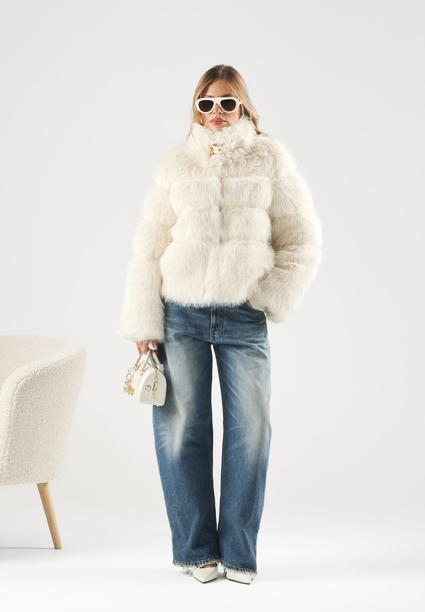 PATRIZIA PEPE Pelliccia FLUFFY panna da donna 2O0185E077 W452 PATRIZIA PEPE 