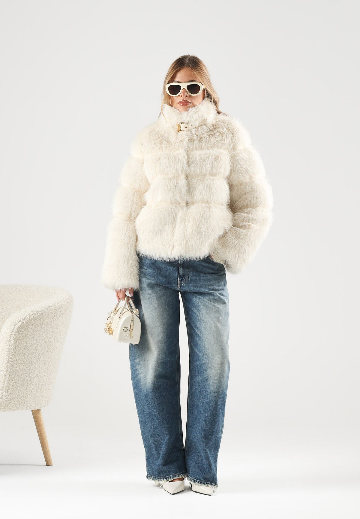 PATRIZIA PEPE Pelliccia FLUFFY panna da donna 2O0185E077 W452 PATRIZIA PEPE 