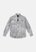PATRIZIA PEPE Camicia manica lunga grigio marmorizzato per uomo con fantasia all-over, colletto classico e bottoni frontali. 5C0310A093 FH14 PATRIZIA PEPE 