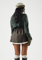 PATRIZIA PEPE Maglione girocollo forest green-verde da uomo con scollo rotondo e lavorazione in lana pregiata. 5K0166K124 G389 PATRIZIA PEPE 