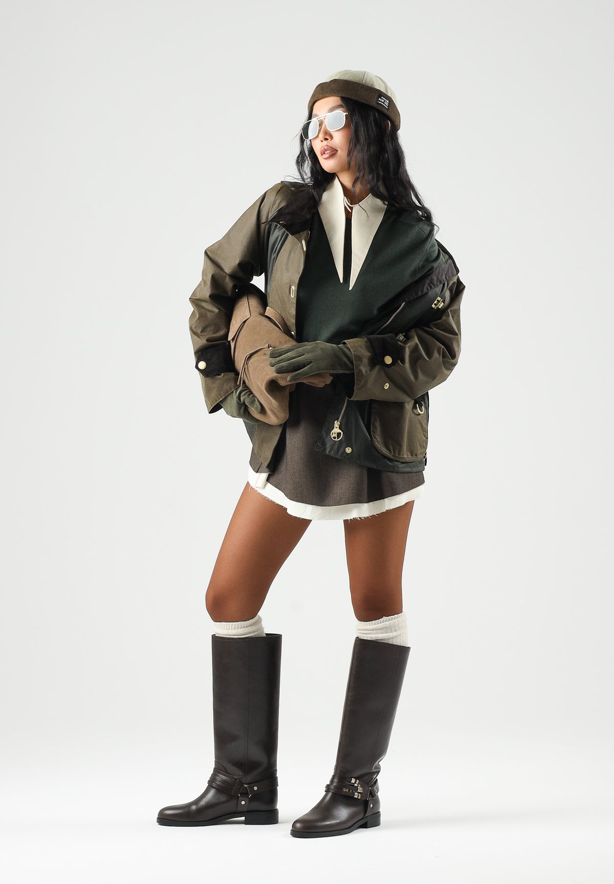 PATRIZIA PEPE Maglione girocollo forest green-verde da uomo con scollo rotondo e lavorazione in lana pregiata. 5K0166K124 G389 PATRIZIA PEPE 