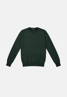 PATRIZIA PEPE Maglione girocollo forest green-verde da uomo con scollo rotondo e lavorazione in lana pregiata. 5K0166K124 G389 PATRIZIA PEPE 