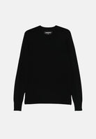 PATRIZIA PEPE Maglione girocollo nero vinile da uomo con scollo rotondo e lavorazione in lana pregiata. 5K0166K124 K102 PATRIZIA PEPE 