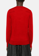PATRIZIA PEPE Maglione girocollo fly red rosso intenso da uomo con scollo rotondo e lavorazione in lana pregiata. 5K0166K124 R913 PATRIZIA PEPE 