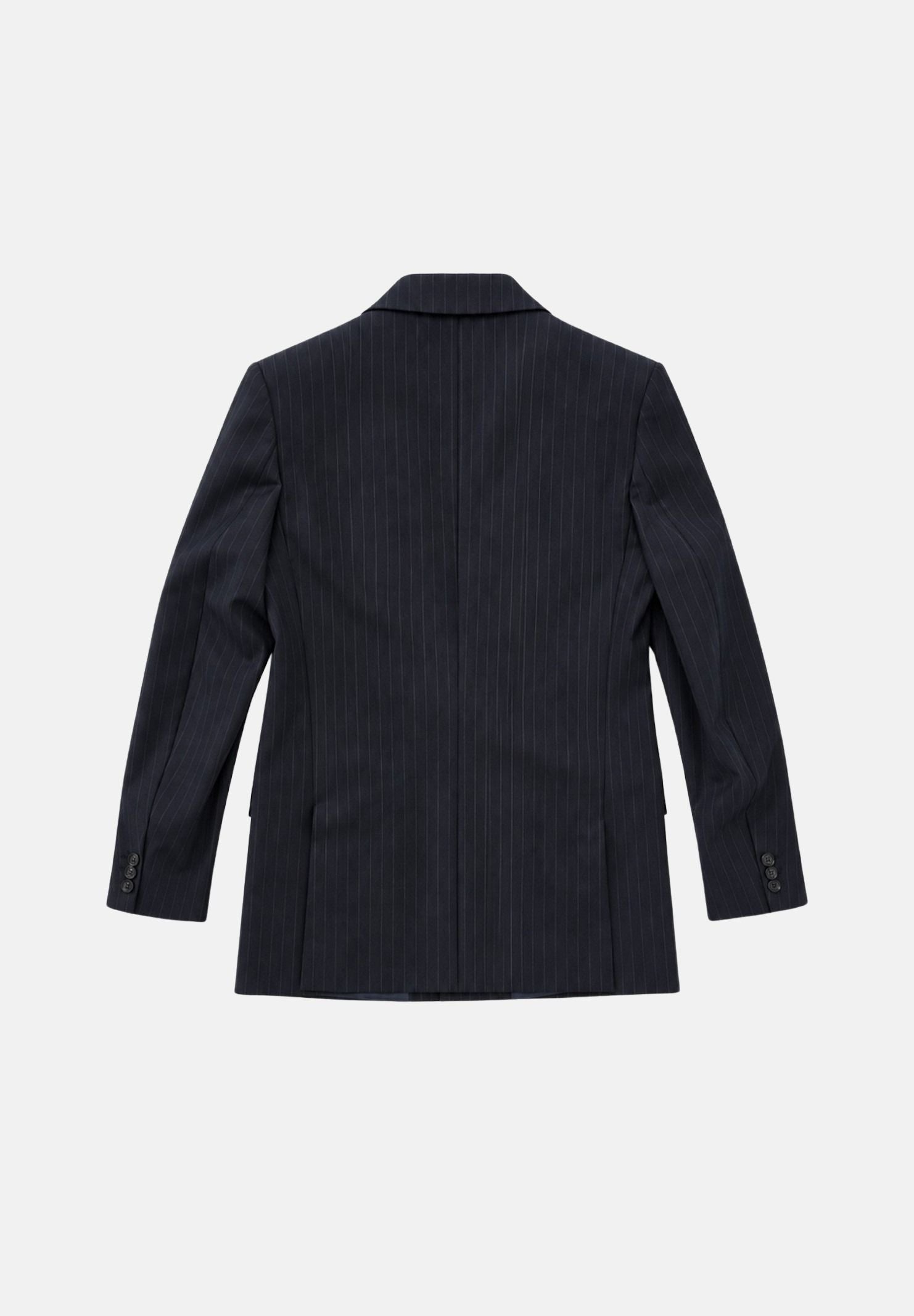 PATRIZIA PEPE Giacca blazer blu navy gessato per uomo con revers classici 5S0010C0288 FH07 PATRIZIA PEPE 