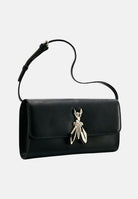 PATRIZIA PEPE Borsa a spalla Square Essential Fly nera da donna con finitura liscia 8B0304L061 K103 PATRIZIA PEPE 