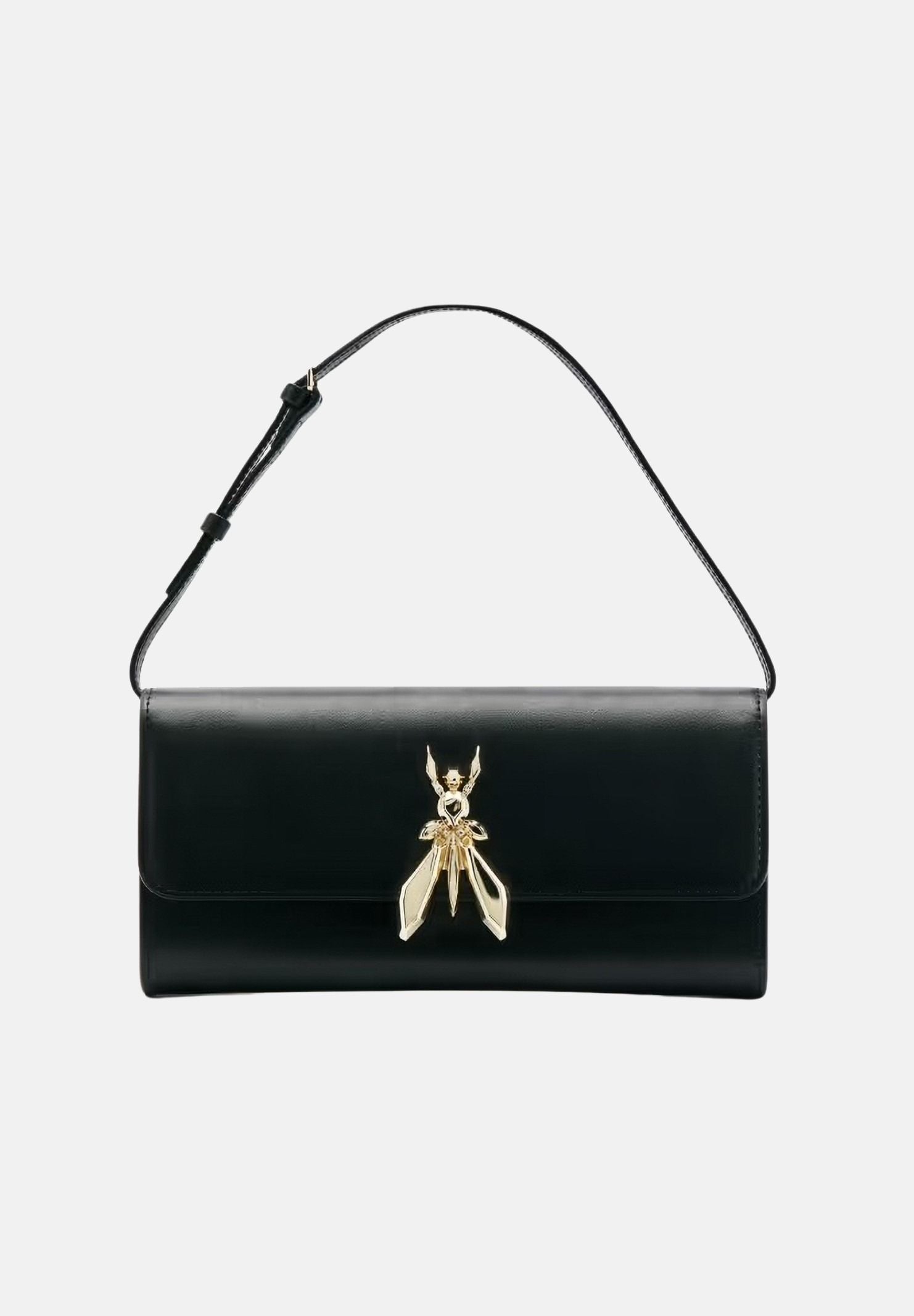 PATRIZIA PEPE Borsa a spalla Square Essential Fly nera da donna con finitura liscia 8B0304L061 K103 PATRIZIA PEPE 