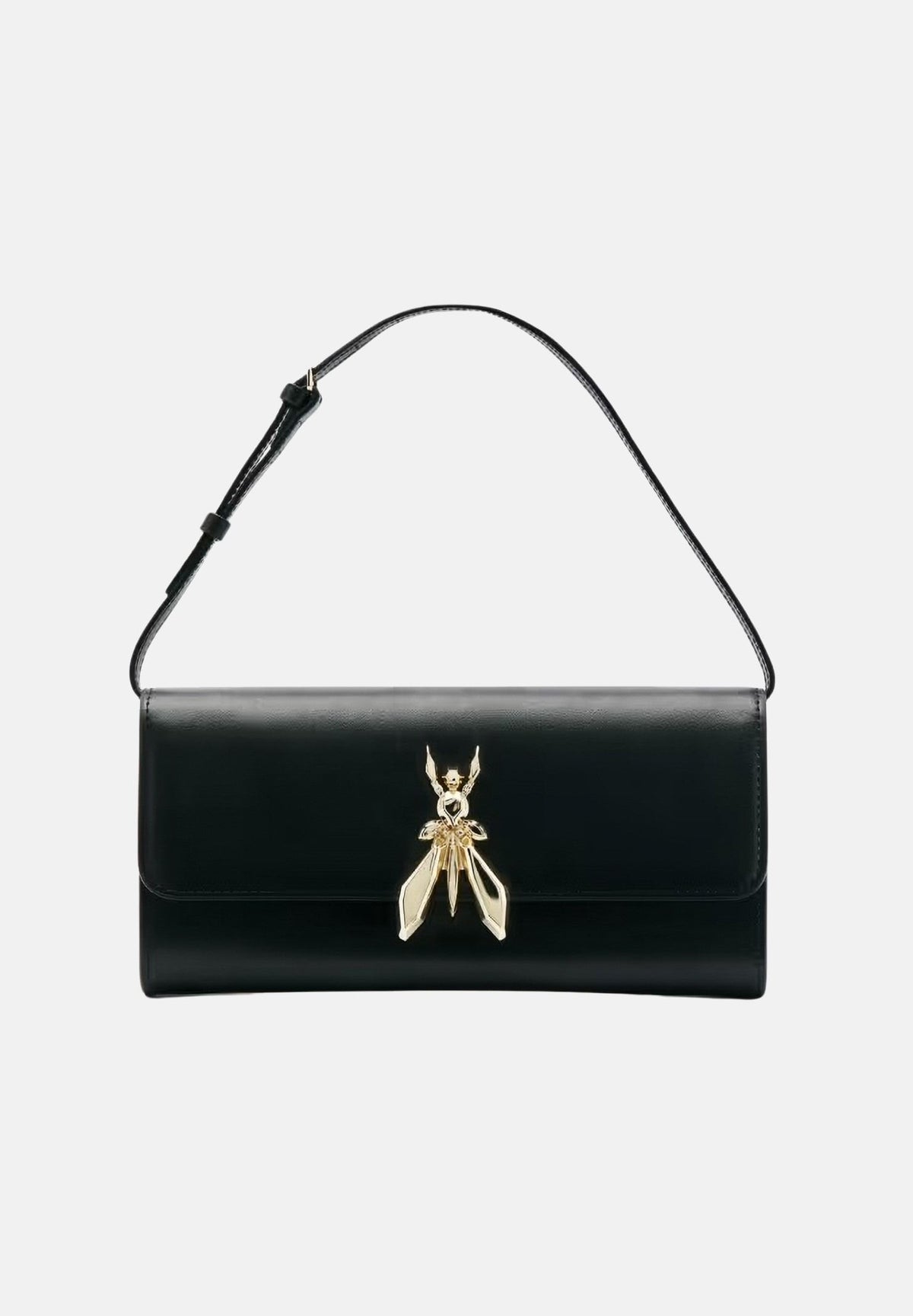 PATRIZIA PEPE Borsa a spalla Square Essential Fly nera da donna con finitura liscia 8B0304L061 K103 PATRIZIA PEPE 