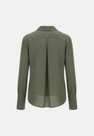 PATRIZIA PEPE Camicia manica lunga verde scuro da donna con colletto classico e chiusura frontale con bottoni 8C0075A8I1 G639 PATRIZIA PEPE 