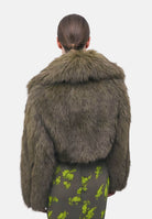 PATRIZIA PEPE Pelliccia GREEN BAYLA verde chiaro per donna  con scollo rotondo e lavorazione morbida 8O0016E0002 G640 PATRIZIA PEPE 