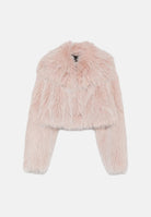 PATRIZIA PEPE  Bomber in ecopelliccia baylag-rosa antico da donna con scollo rotondo e lavorazione morbida 8O0016E0002 R902 PATRIZIA PEPE 