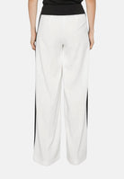 PATRIZIA PEPE Pantaloni eleganti bianchi da donna con inserti laterali a contrasto e vita regolare. 8P0244C7004 J526 PATRIZIA PEPE 