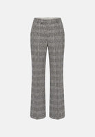PATRIZIA PEPE Pantaloni eleganti  brown check-marrone grigio da donna con fantasia a quadri e pinces frontali 8P0355C8003 F603 PATRIZIA PEPE 