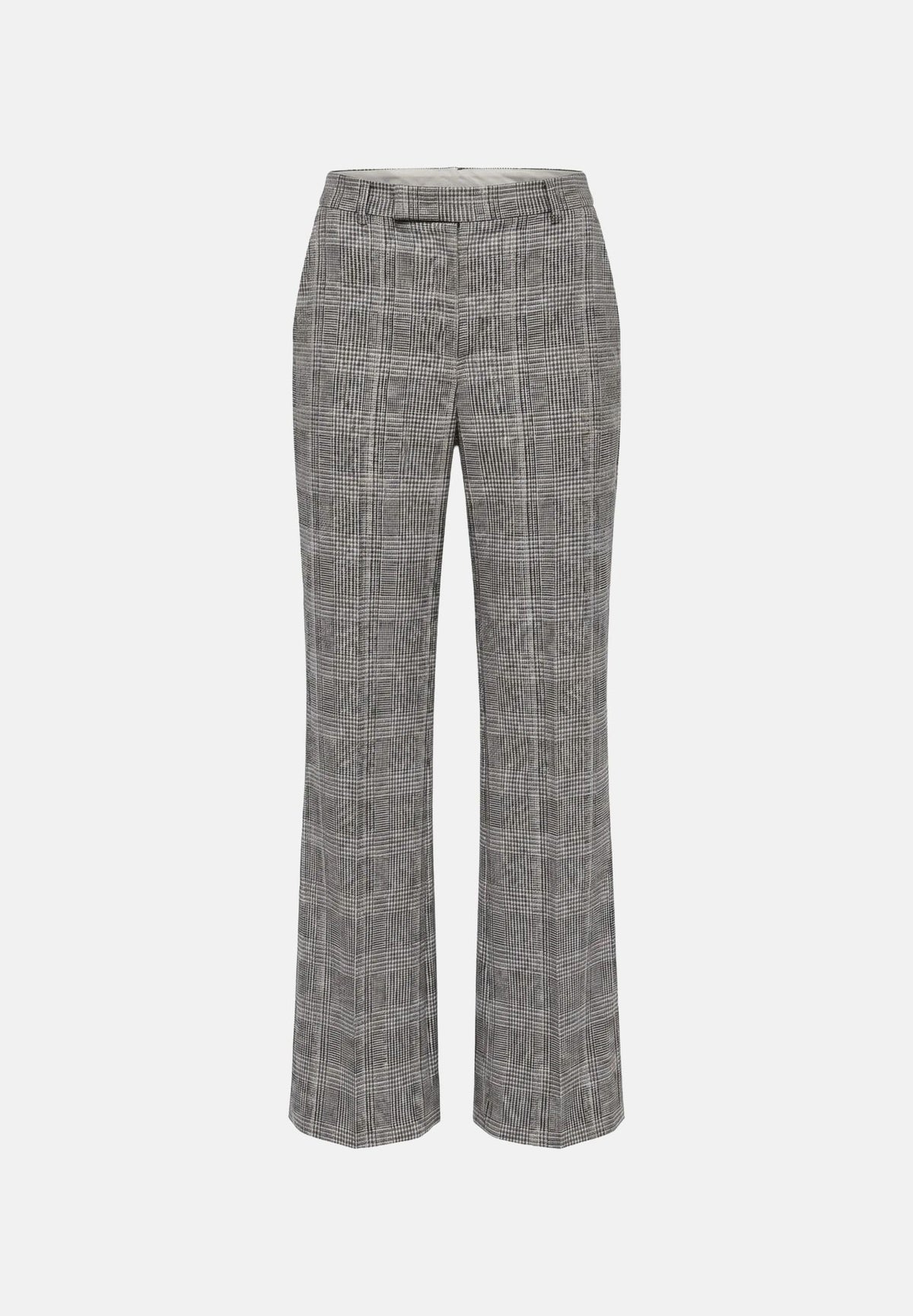 PATRIZIA PEPE Pantaloni eleganti  brown check-marrone grigio da donna con fantasia a quadri e pinces frontali 8P0355C8003 F603 PATRIZIA PEPE 