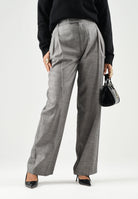 PATRIZIA PEPE Pantaloni eleganti  gray flannel-grigio da donna con piega centrale stirata e chiusura nascosta. 8P0535C0250 S796 PATRIZIA PEPE 