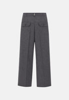 PATRIZIA PEPE Pantaloni eleganti  gray flannel-grigio da donna con piega centrale stirata e chiusura nascosta. 8P0535C0250 S796 PATRIZIA PEPE 