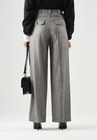 PATRIZIA PEPE Pantaloni eleganti  gray flannel-grigio da donna con piega centrale stirata e chiusura nascosta. 8P0535C0250 S796 PATRIZIA PEPE 