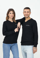 Maglioncino nero per uomo e donna con ricamo logo PAVIDAS-SWEATER BLACK PAVIDAS 