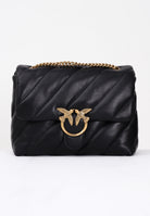 PINKO Borsa a tracolla Big Love Bag Puff nera da donna con motivo trapuntato 100037A0F2 Z99Q PINKO 