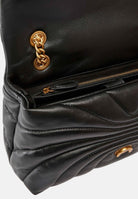 PINKO Borsa LOVE PUFF CLASSIC CL Nero Antique Gold da donna con motivo trapuntato Butterfly. 100038A1EX Z99Q PINKO 